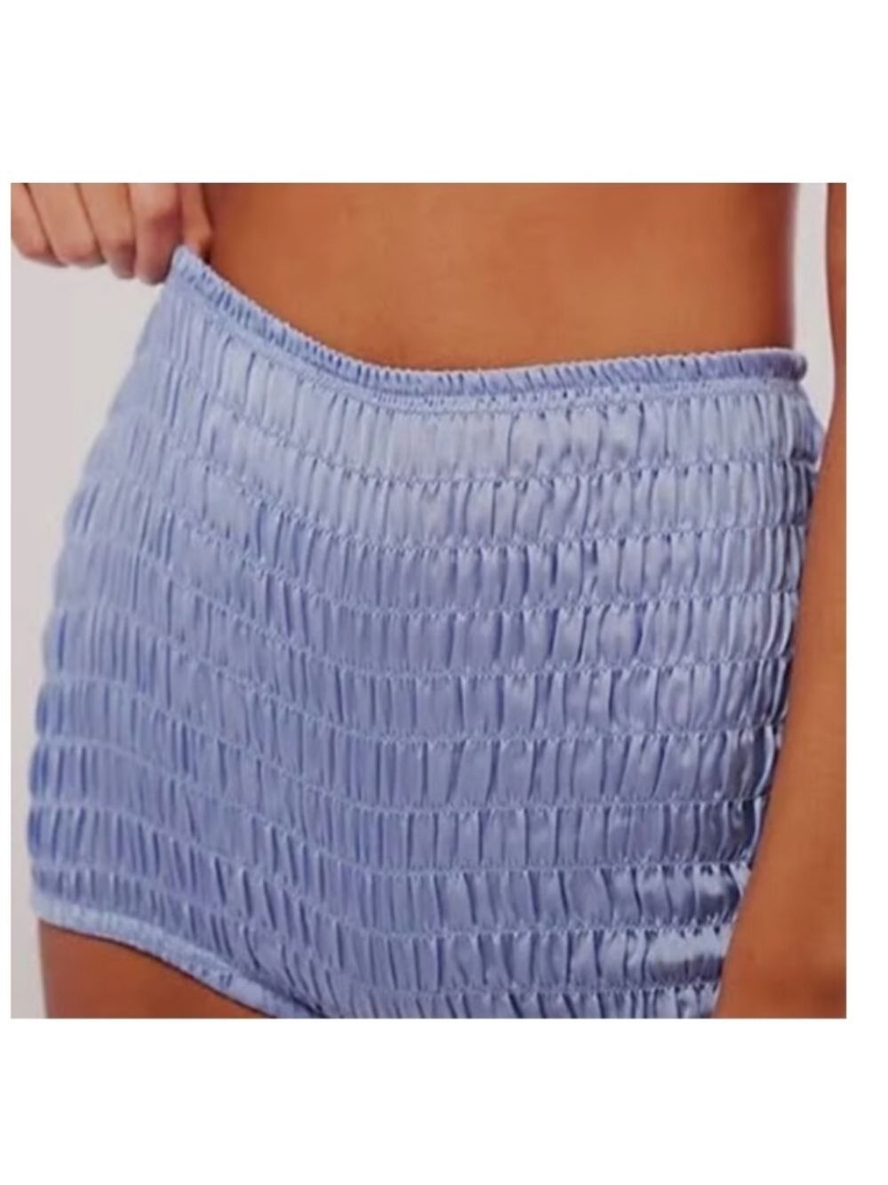 Free People Intimately Ruched Shorties Blue XS - Picture 2 of 4